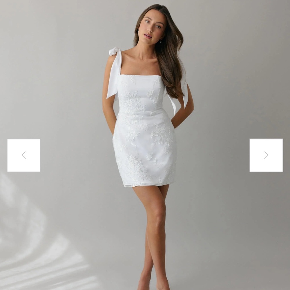 Park and Fifth Co Tanner Mini Dress, XXS, White Lace Dress